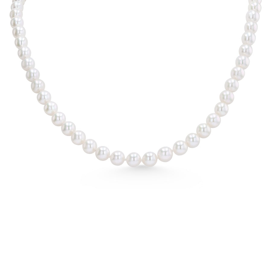 6.5 x 7mm Akoya Pearls 18" 14K Yellow Gold Clasp