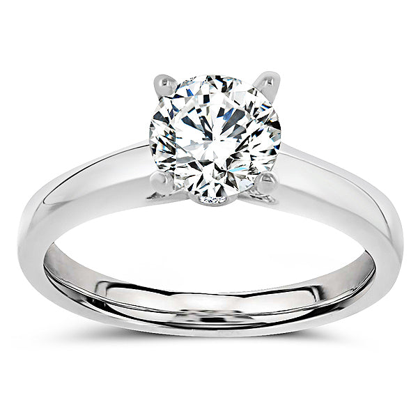 The Pretty "Lea" Platinum Solitaire Engagement Ring Setting
