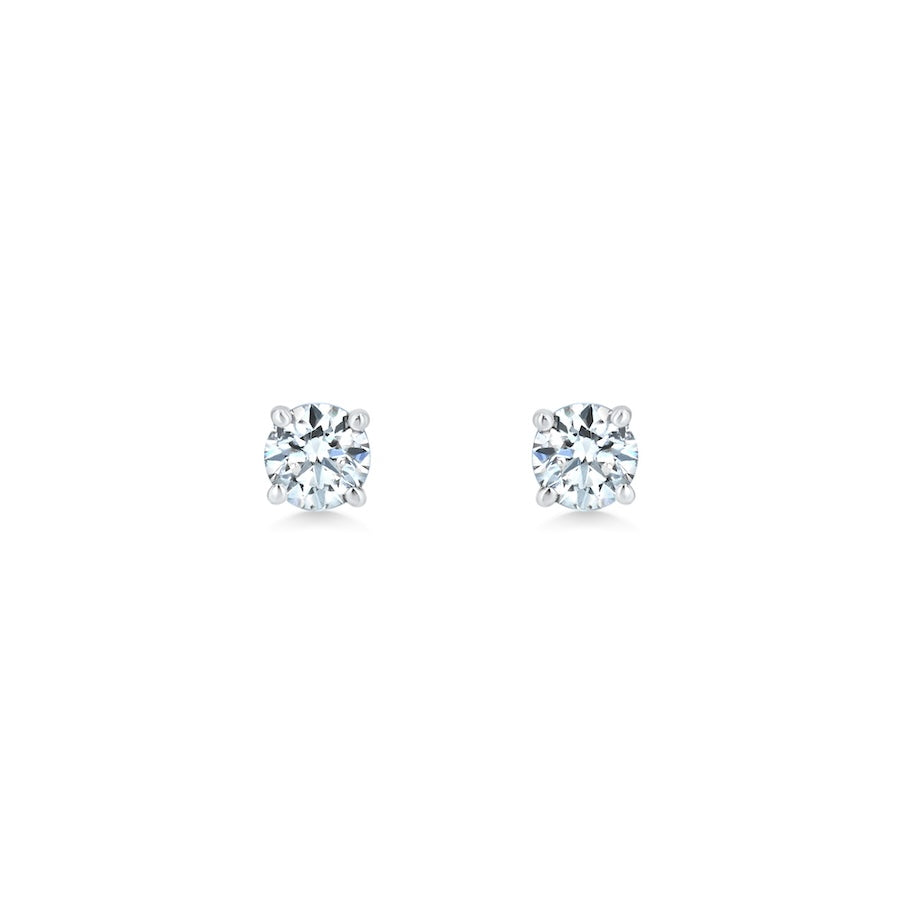 0.30 Carat Round Diamond IJ-SI 14K White Gold Stud Earrings