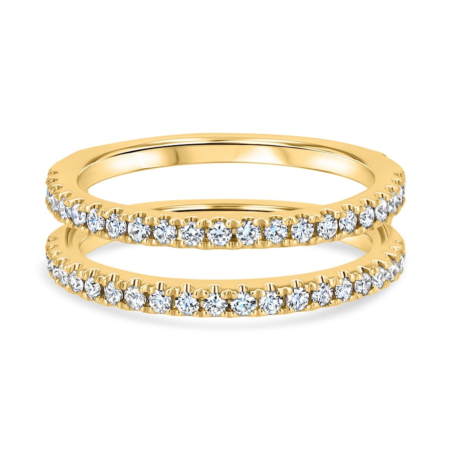 0.55 Carat Diamond 14K Yellow Gold Insert Wedding Band