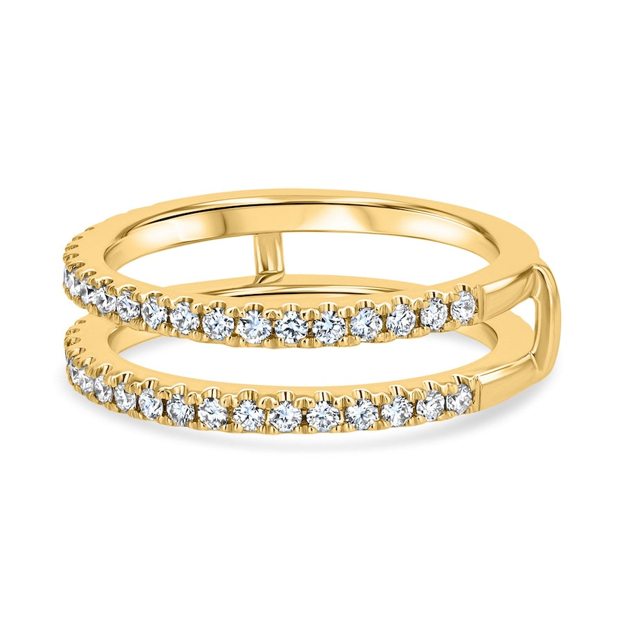 0.55 Carat Diamond 14K Yellow Gold Insert Wedding Band