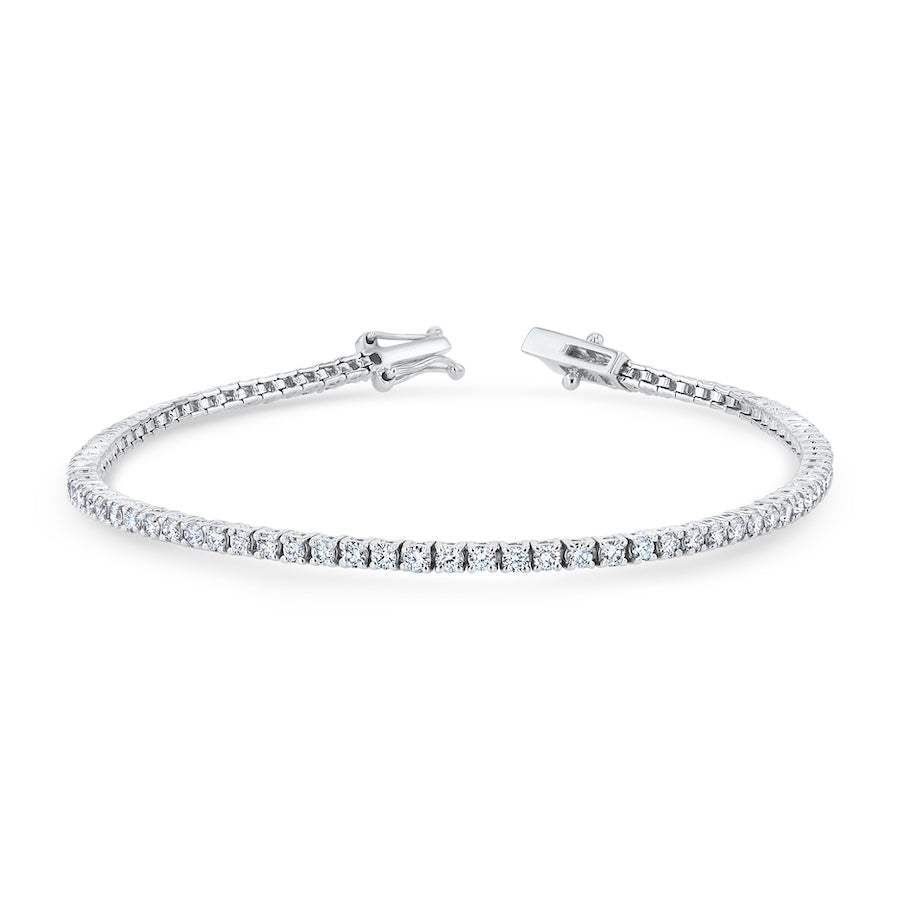 2.04 Carat Lab-Grown Diamond 14K White Gold Tennis Bracelet
