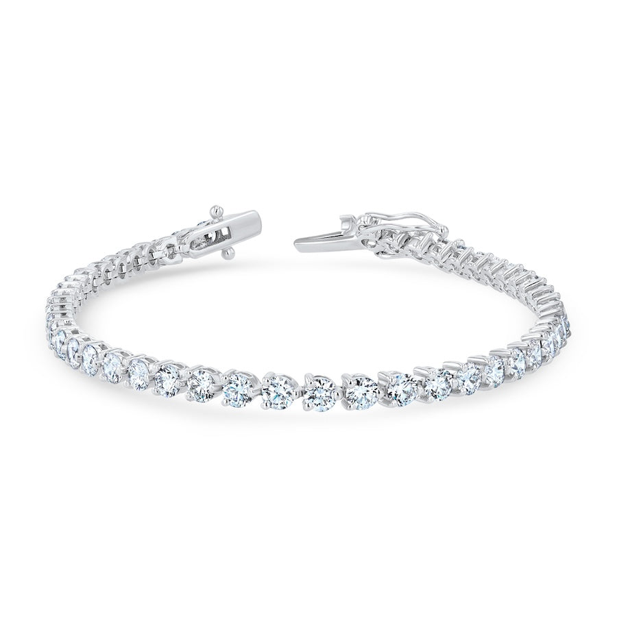 5.56 Carat Lab-Grown Diamond 14K White Gold Tennis Bracelet