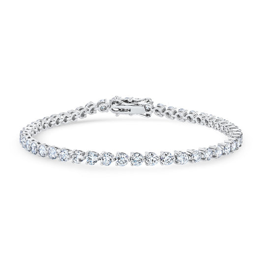 5.56 Carat Lab-Grown Diamond 14K White Gold Tennis Bracelet