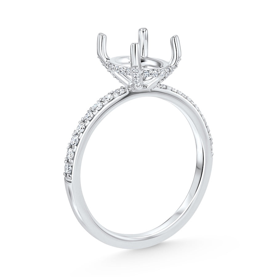 Platinum Hidden-Halo 0.31 Engagement Ring Setting