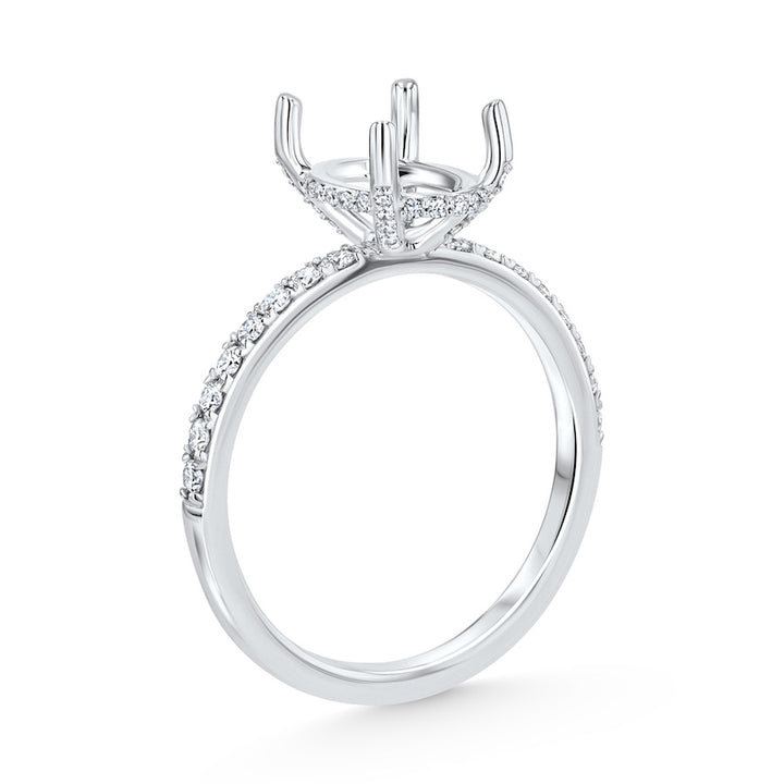 Platinum Hidden-Halo 0.31 Engagement Ring Setting