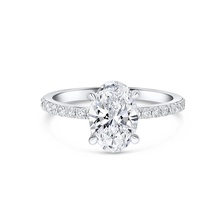 Platinum Hidden-Halo 0.31 Engagement Ring Setting
