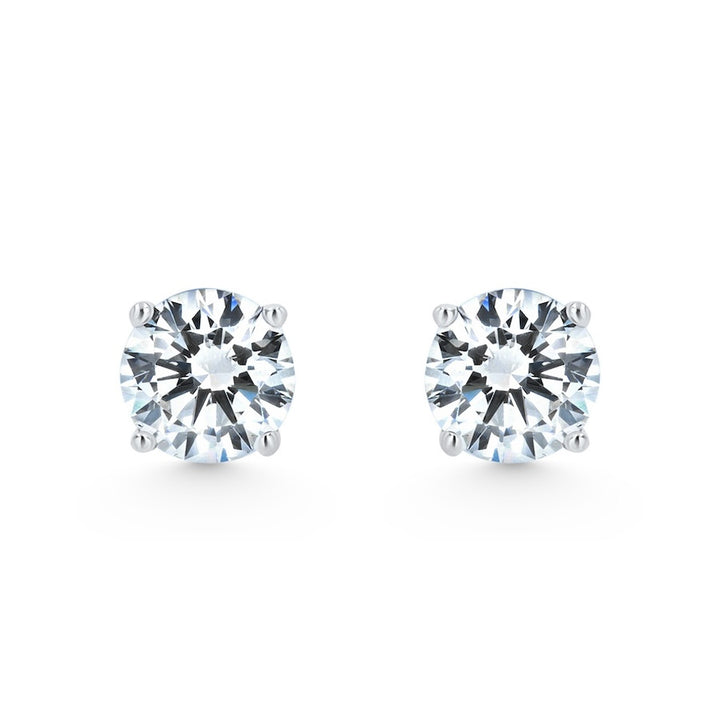 0.91ct Round Stud Earrings GH-SI 14KW | Washington Diamond