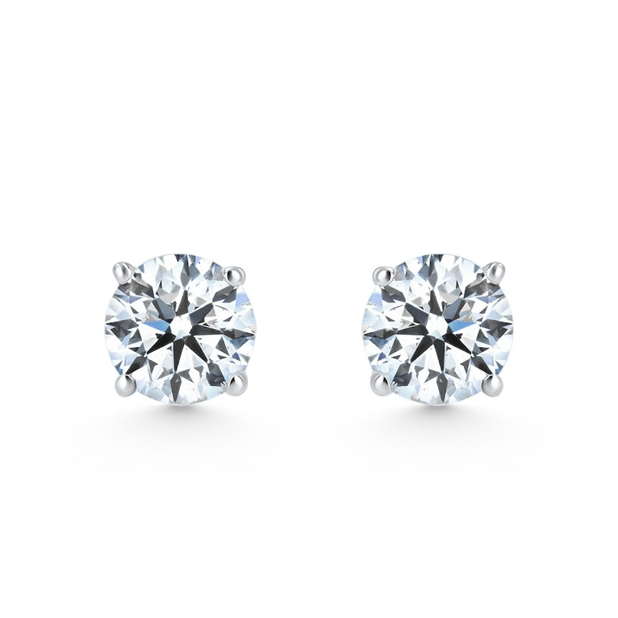 1.20ct Round Stud Earrings GH-SI 14KW | Washington Diamond