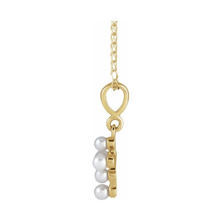 Pearl Youth Cross Necklace or Pendant