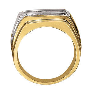 Mens 10-Diamond Channel Band Ring