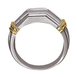 Mens Round Diamond Channel Band Ring