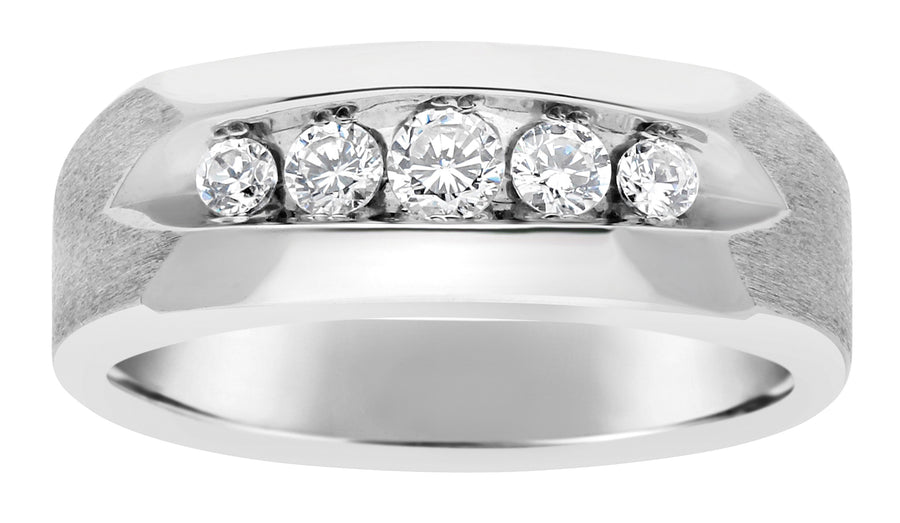 Round Diamond Two-Stone Fashion Ring
