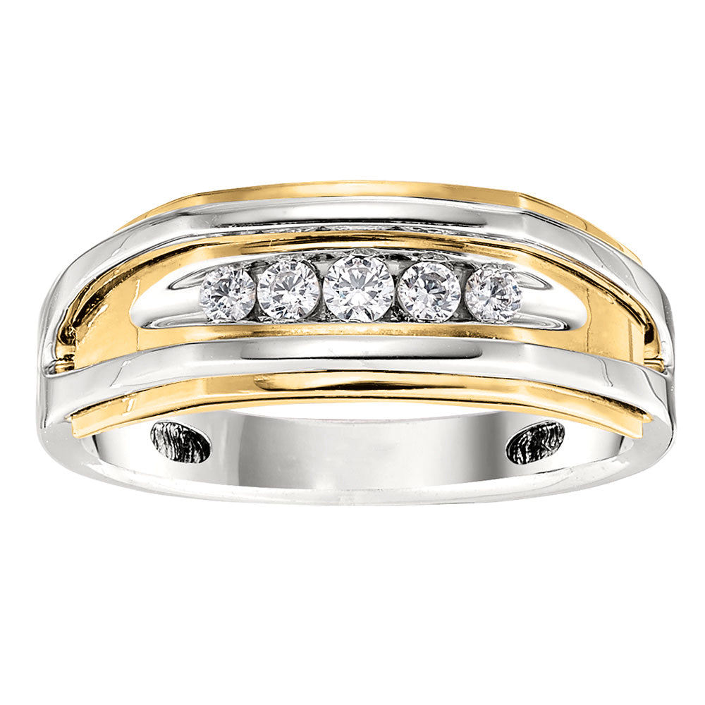 Round Diamond Two-Stone Fashion Ring