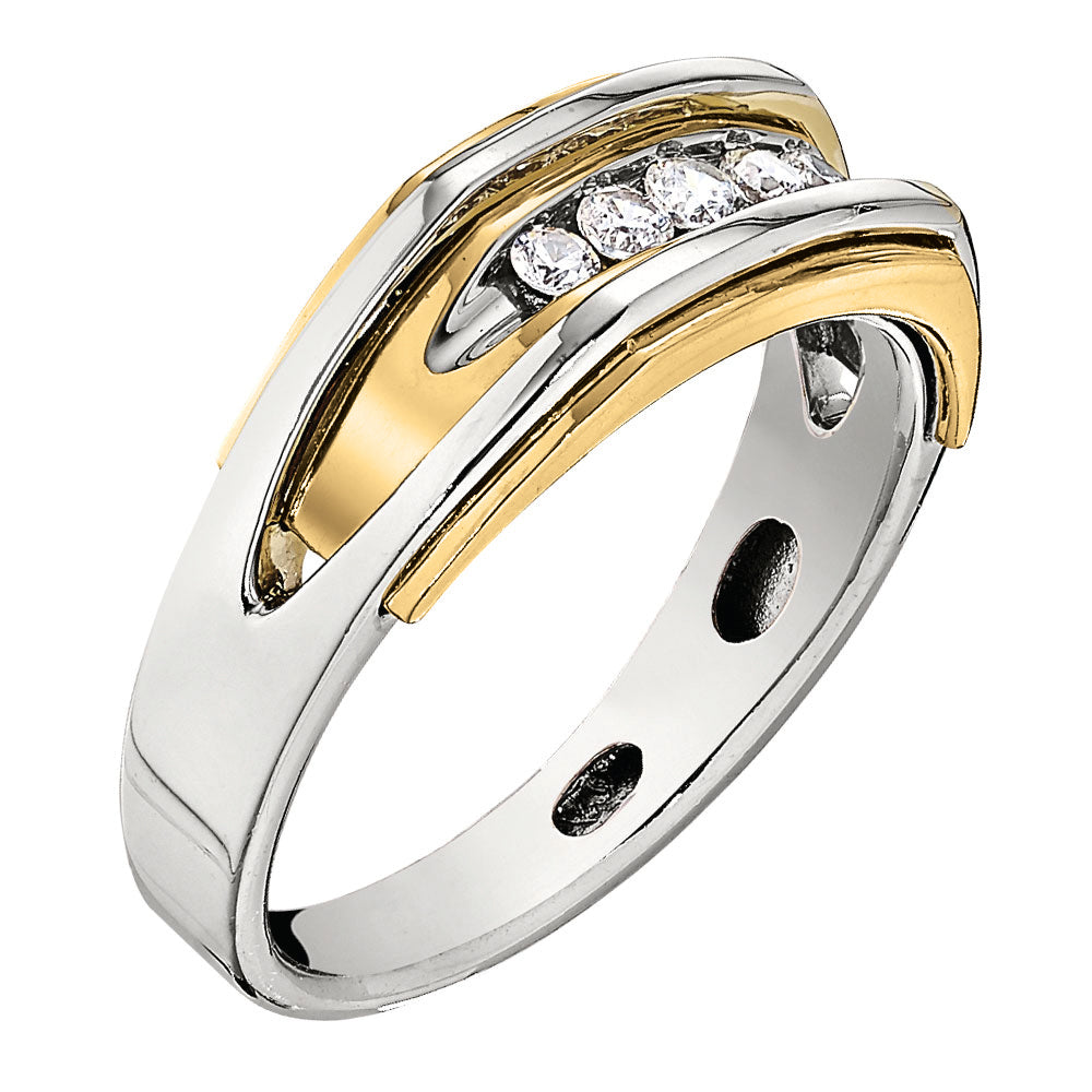 Round Diamond Two-Stone Fashion Ring