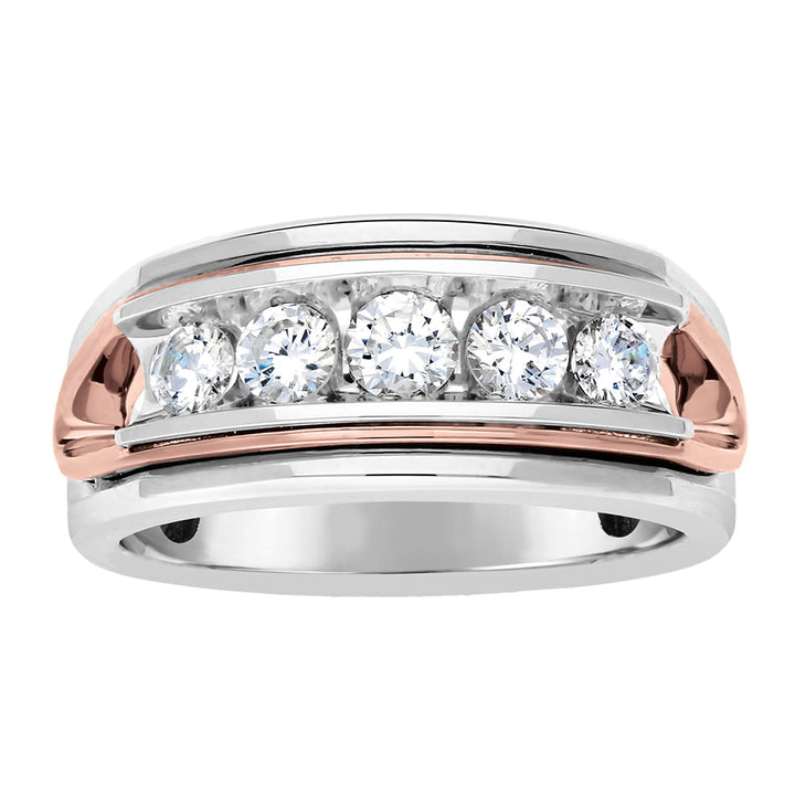 Round Diamond Two-Stone Fashion Ring