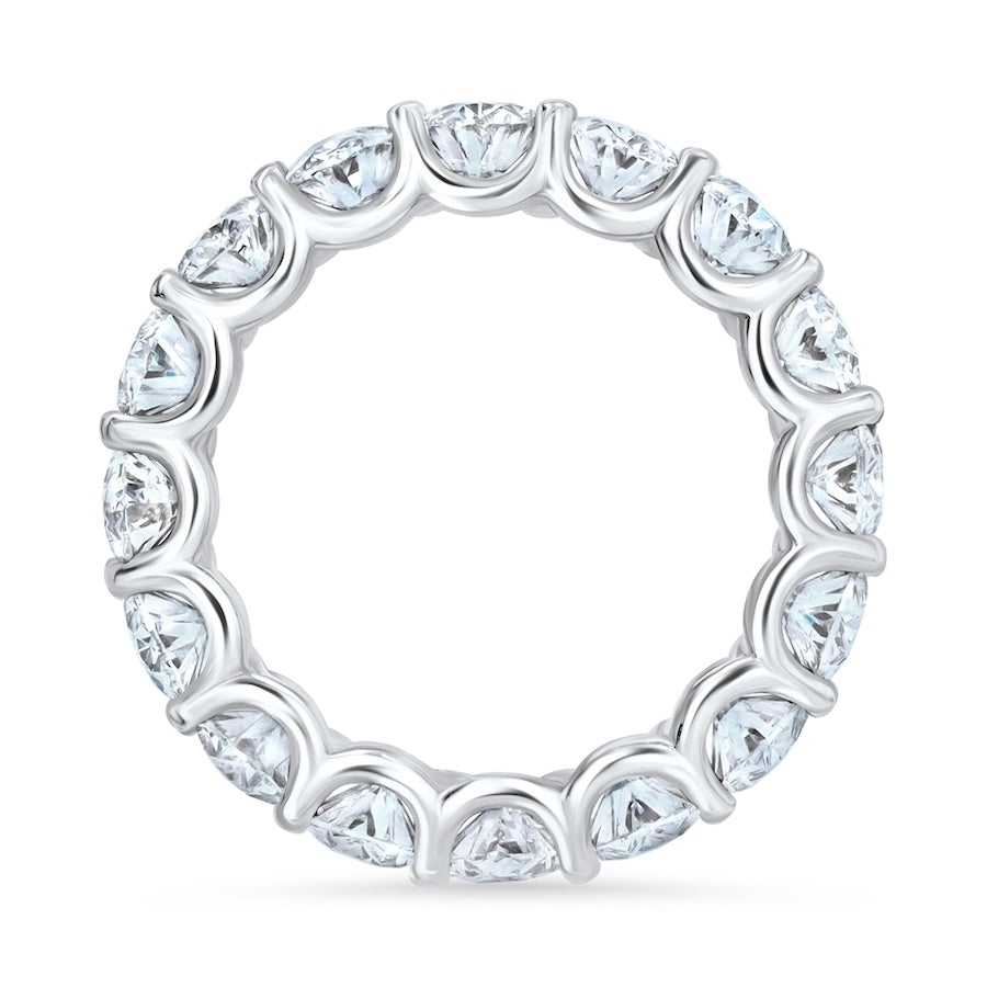 Lab-Grown Oval Diamond 14K White Gold Eternity Band