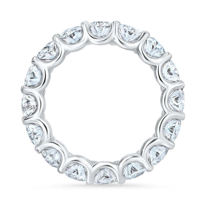Lab-Grown Oval Diamond 14K White Gold Eternity Band