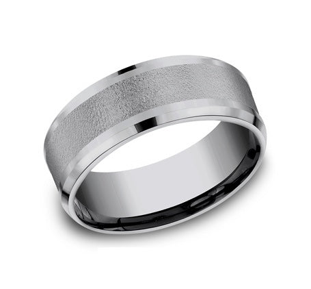 Raised Satin-Center Polish Edge 8mm Tantalum Band