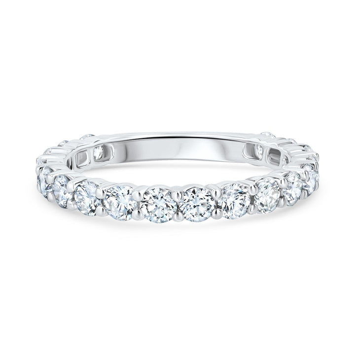 1.31 Carat Diamond Shared-Prong 18K White Gold Wedding Band