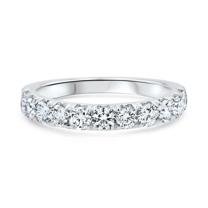 1.07 Carat Diamond Split-Prong 18K White Gold Wedding Band