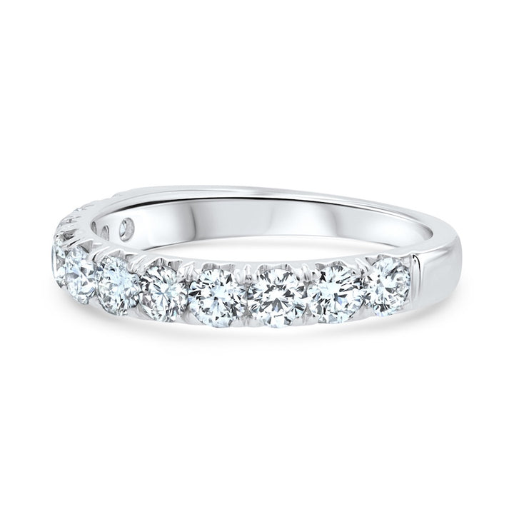 1.07 Carat Diamond Split-Prong 18K White Gold Wedding Band