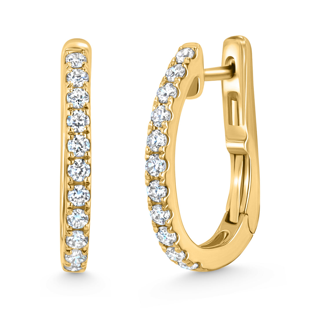 Classic .30ct 18KY Hoops | Washington Diamond