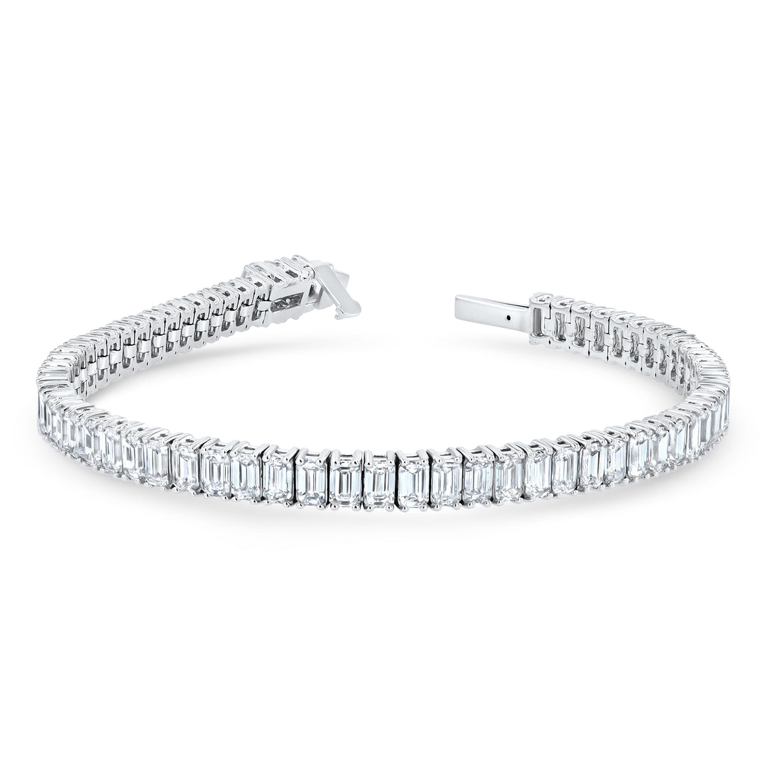 14K White Gold Blank Tennis Bracelet | 62-Diamond Setting