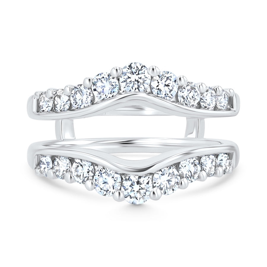 1.04 Carat Diamond 18K White Gold Insert Ring