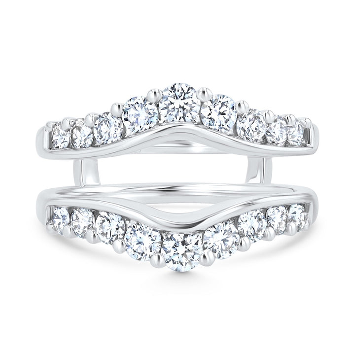 1.04 Carat Diamond 18K White Gold Insert Ring