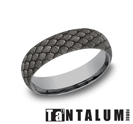 Tantalum-Dark 8mm EU Satin Hammered Band