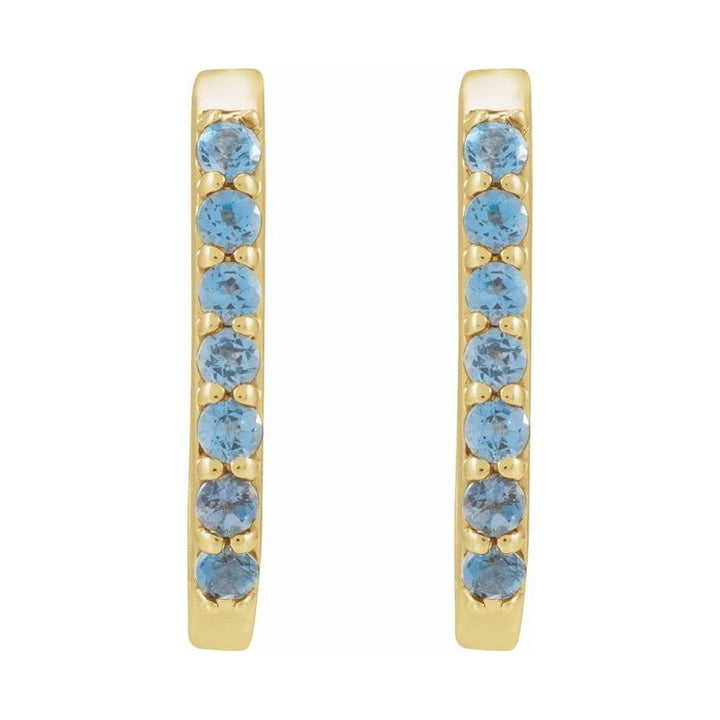 Accented Elongated Hoop Earrings