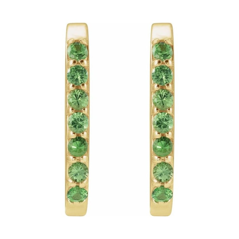 Accented Elongated Hoop Earrings