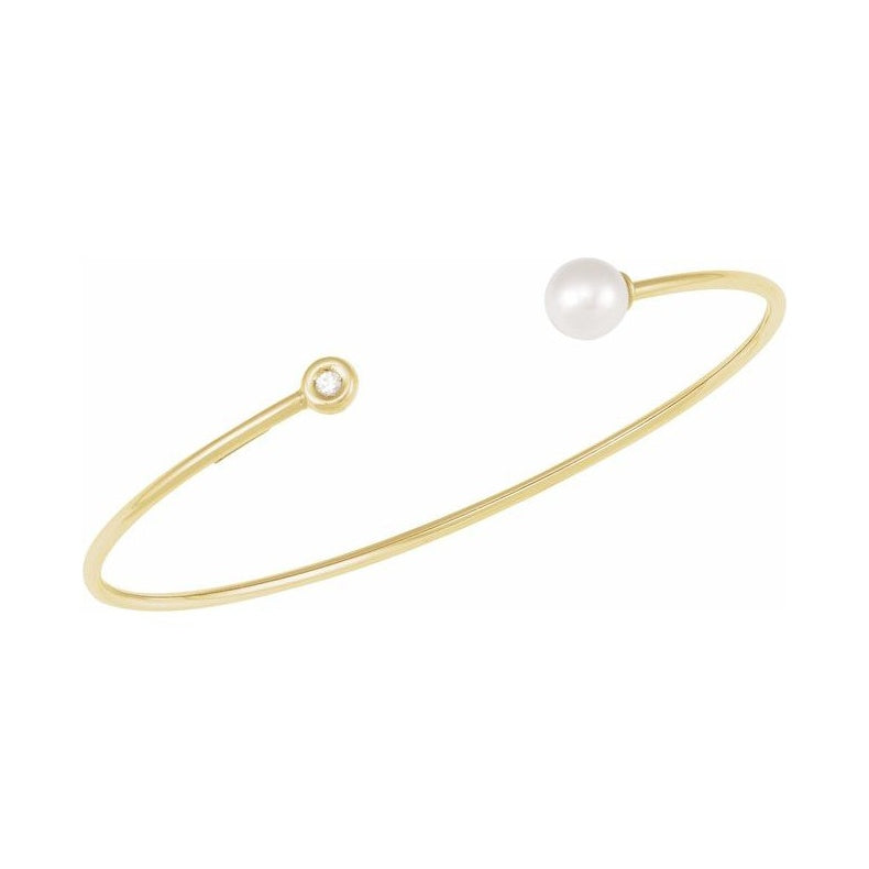 Accented Pearl Cuff Bracelet