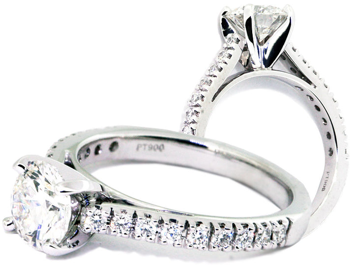 Alternate Jolie Platinum Thin Line Diamond Engagement Ring Setting