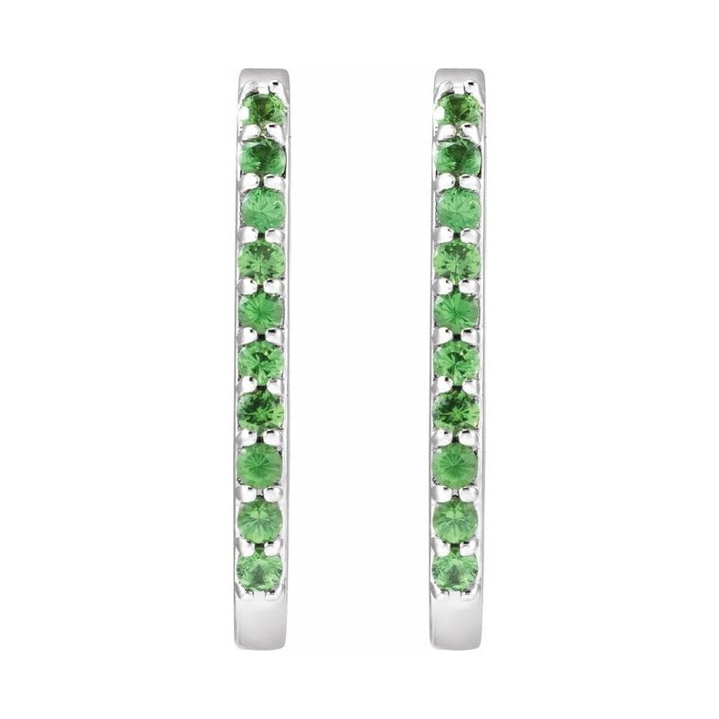 Accented Elongated Hoop Earrings