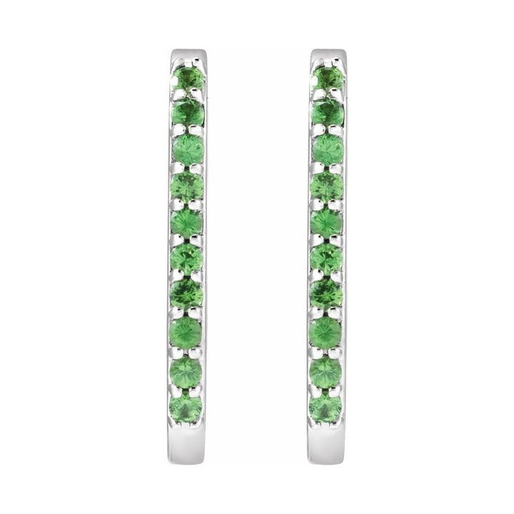 Accented Elongated Hoop Earrings
