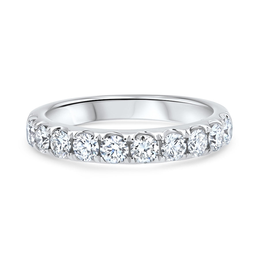 Ten-Stone Split-Prong 0.89ct Diamond Platinum Wedding Band