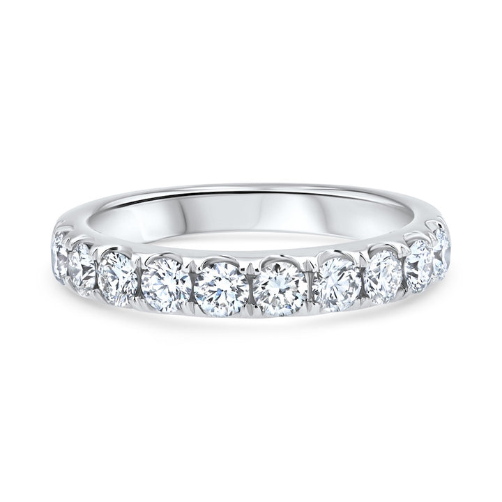 Ten-Stone Split-Prong 0.89ct Diamond Platinum Wedding Band