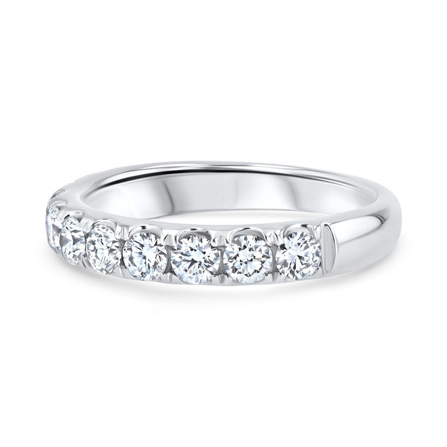 Ten-Stone Split-Prong 0.89ct Diamond Platinum Wedding Band