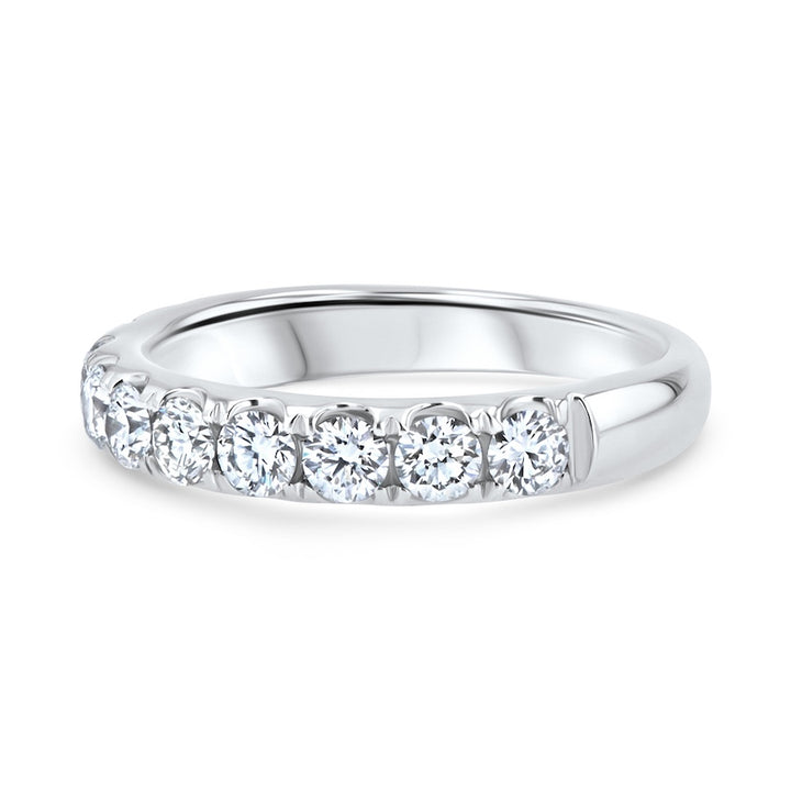 Ten-Stone Split-Prong 0.89ct Diamond Platinum Wedding Band