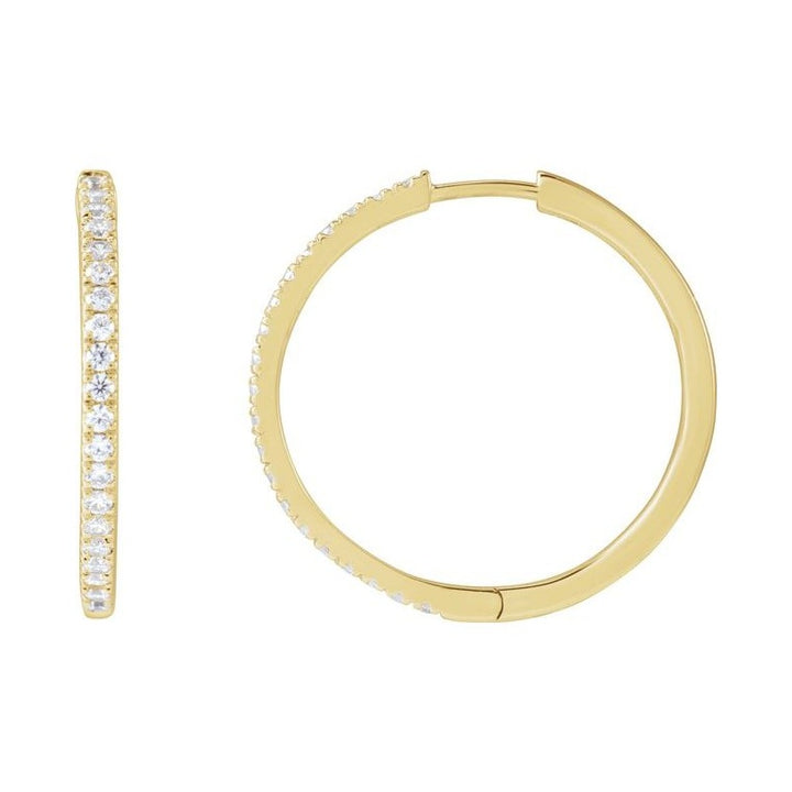 Lab-Grown Diamond Hoop Earrings