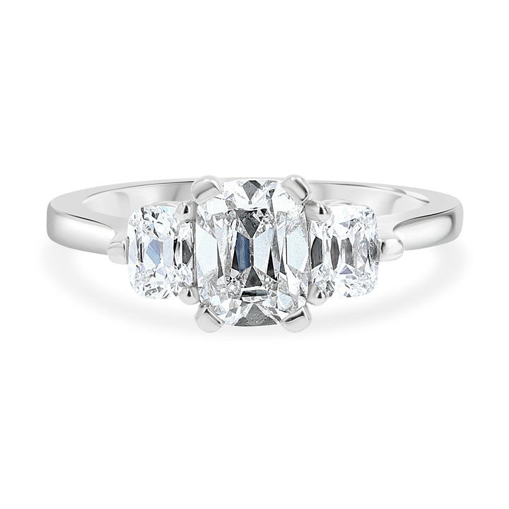 1.01ct Lab-Grown Asscher Diamond Ring with Cushion Accents