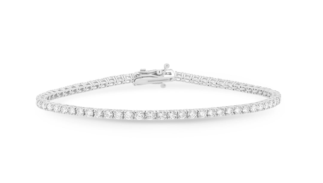 3.18ct Lab-Grown Diamond Tennis Bracelet in 14K White Gold