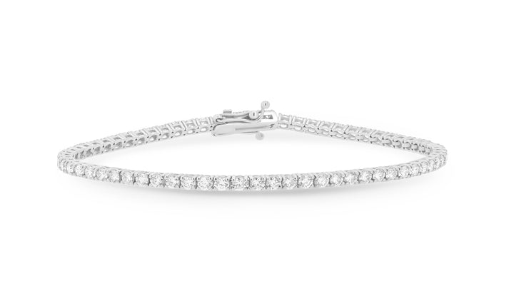 3.18ct Lab-Grown Diamond Tennis Bracelet in 14K White Gold