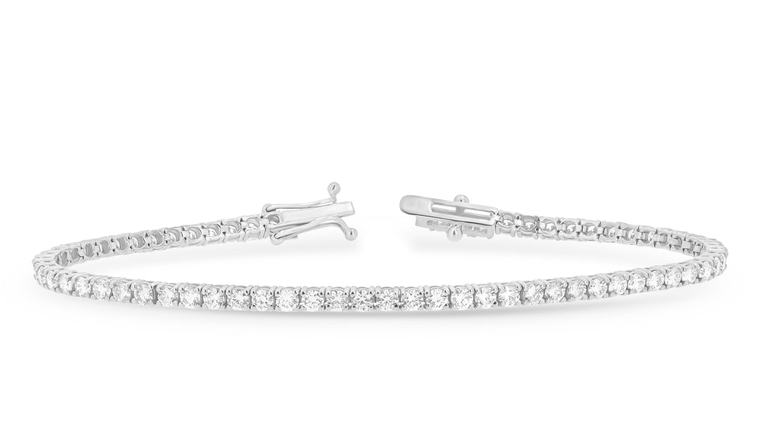3.18ct Lab-Grown Diamond Tennis Bracelet in 14K White Gold