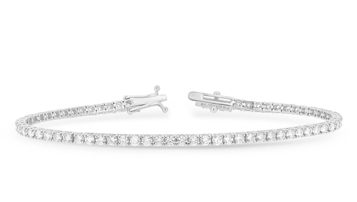 3.18ct Lab-Grown Diamond Tennis Bracelet in 14K White Gold
