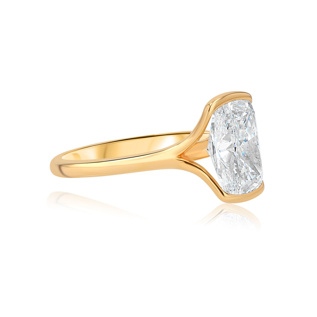 3.03ct Lab-Grown Diamond Engagement Ring in 14K Yellow Gold