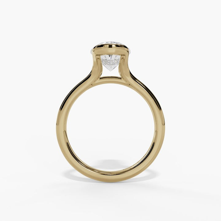 14K Yellow Gold 3ct Oval Lab-Grown Diamond Engagement Ring