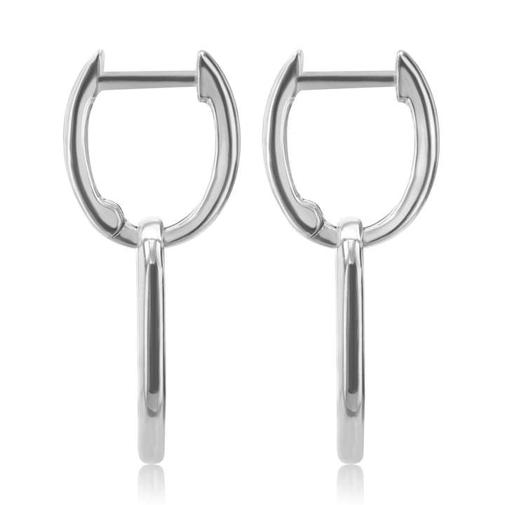 18K White Gold Oval Diamond Pavé Earrings, 1.22 ct